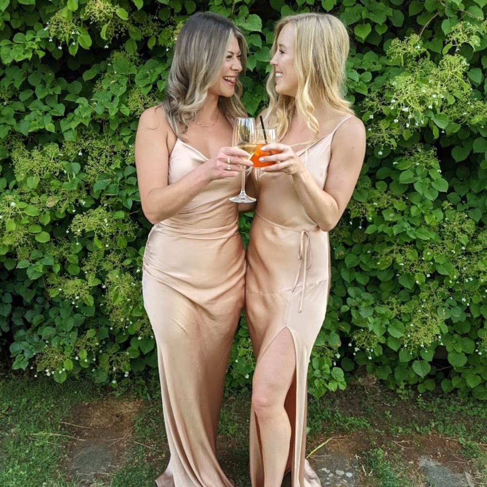 Shona Joy La Lune Collection — high slit with waist tie